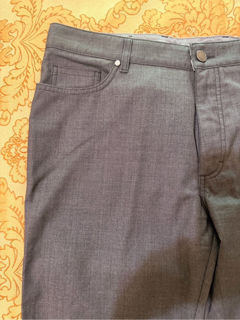 Ermenegildo Zegna Men's Wool Straight Leg 5-Pocket Pants, Dark Gray, Sz 38 x 32 - Picture 3 of 14